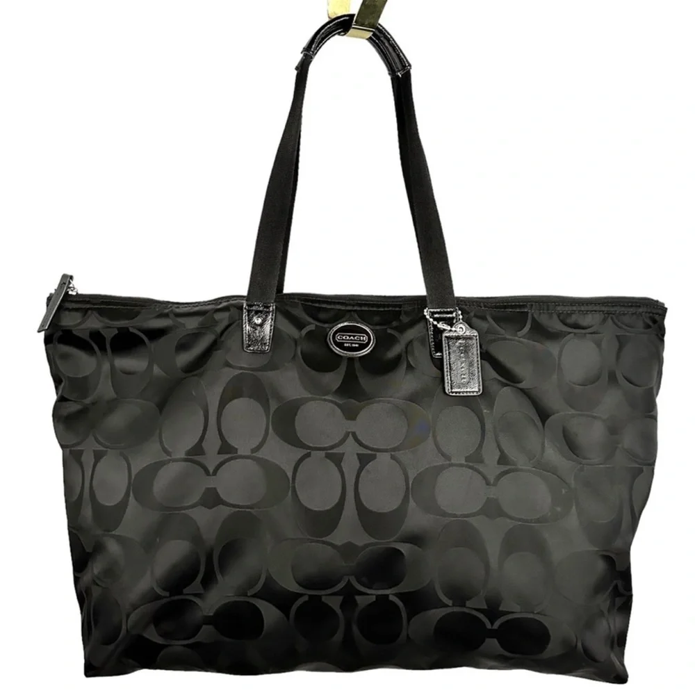 Coach All Black Travel Getaway  Bag - Picture 3 of 13